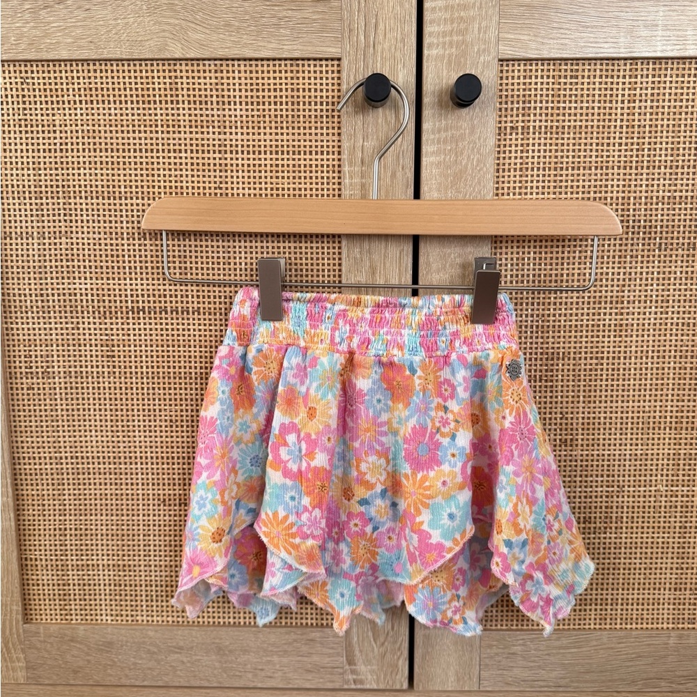 Ghanda Kids Floral Skirt - Pink and Blue